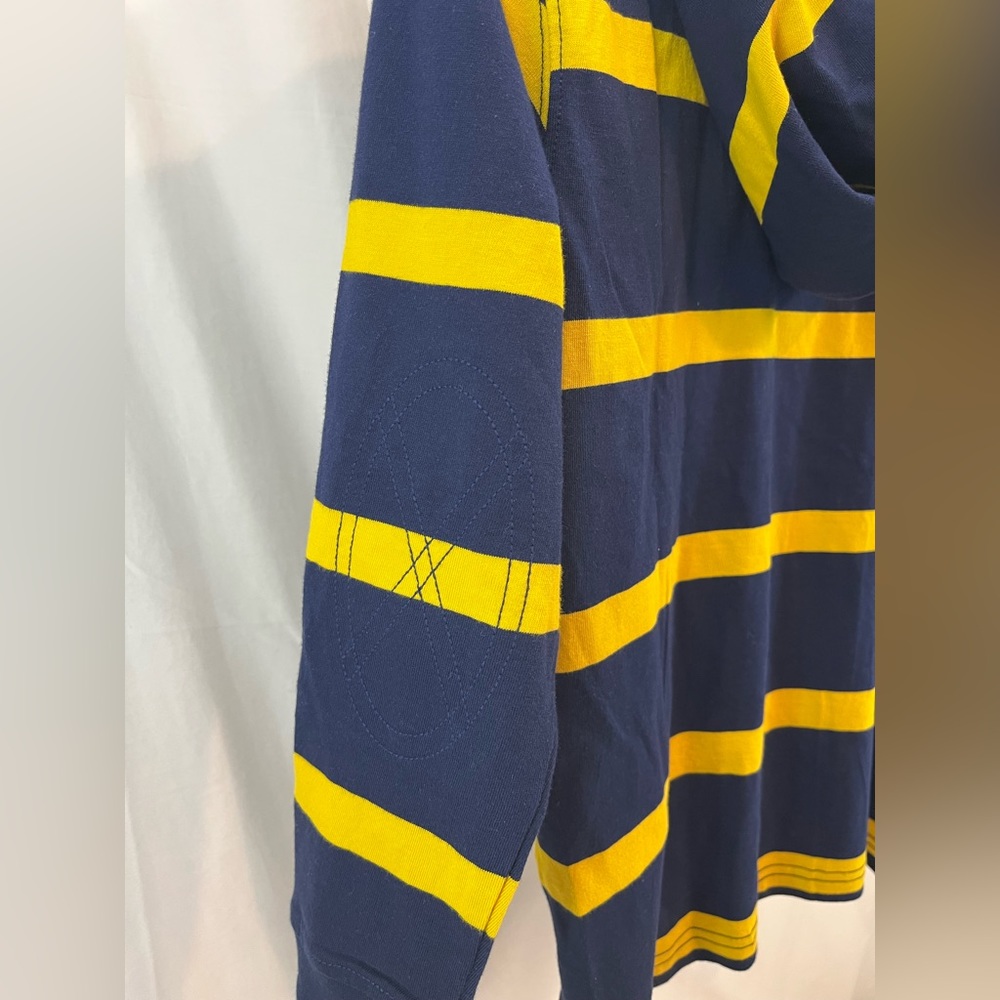 POLO Ralph Lauren Hooded Rugby Shirt; boys Med (10-12); 1/4 Button; White Collar - Picture 10 of 15